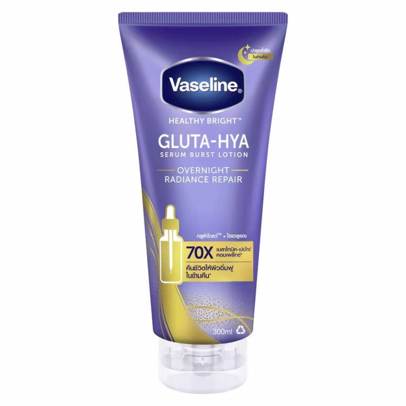 Vaseline Healthy Bright Gluta Hya Serum Burst Lotion Overnight Radiance Repair