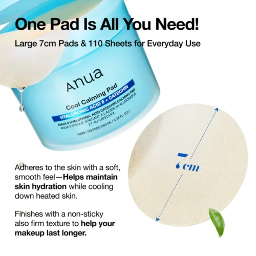 ANUA 8 Hyaluronic Acid Catechin Calming Pad