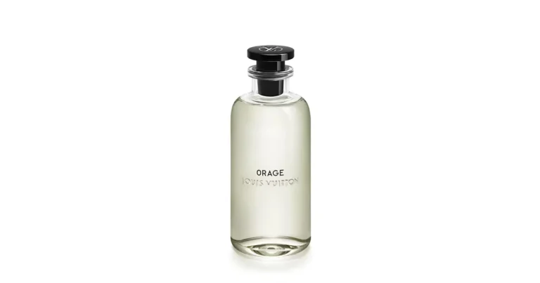 Flacon de parfum Louis Vuitton Orage avec une fragrance limpide et claire