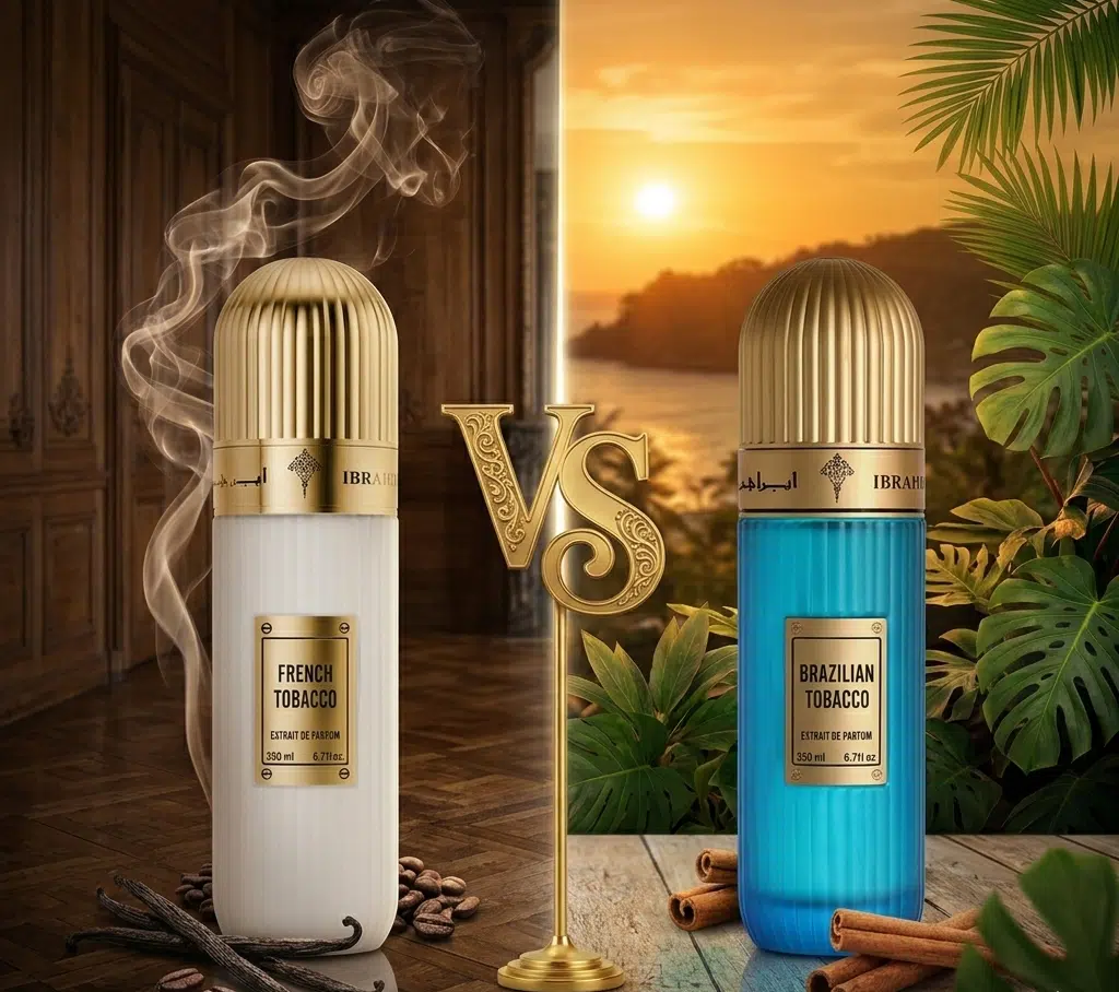 Comparaison entre les parfums French Tobacco et Brazilian Tobacco d'Ibrahim.