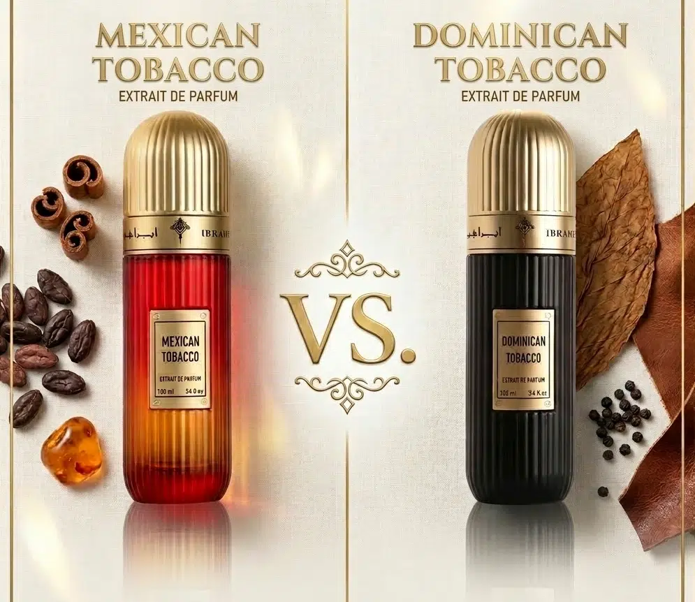 Comparaison entre les parfums Mexican Tobacco et Dominican Tobacco d'Ibrahim.