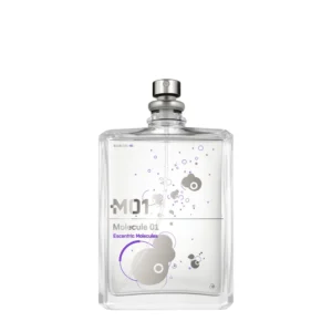 Clear rectangular bottle with a subtle grey geometric design
