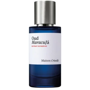 Deep blue cylindrical bottle with a clean white paper label