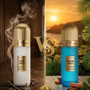 Comparaison entre les parfums French Tobacco et Brazilian Tobacco d'Ibrahim.