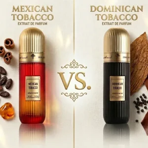 Comparaison entre les parfums Mexican Tobacco et Dominican Tobacco d'Ibrahim.