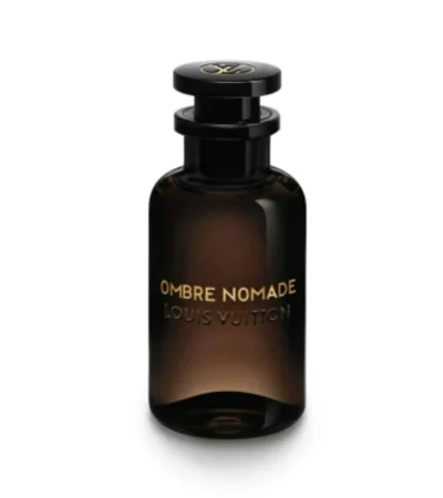 Flacon de parfum Louis Vuitton Ombre Nomade en verre noir fumé