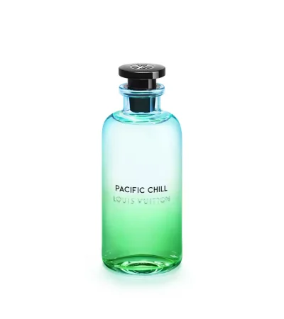Parfum Pacific Chill de Louis Vuitton au dégradé de vert d'eau et de bleu